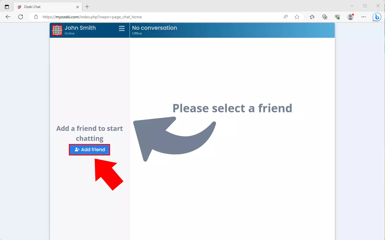 Open add chat friend menu